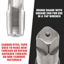 NEIKO 00931A NPT Pipe Tap Set, 6 Pc, Copper, Brass and PVC Pipe Threader, 1/8"-27, 1/4"-18, 3/8"-18, 1/2"-14, 3/4"-14 & 1”-11-1/2 Pipe Threading Tool Taper Taps, Plumbing Rethreading, Thread Tapping