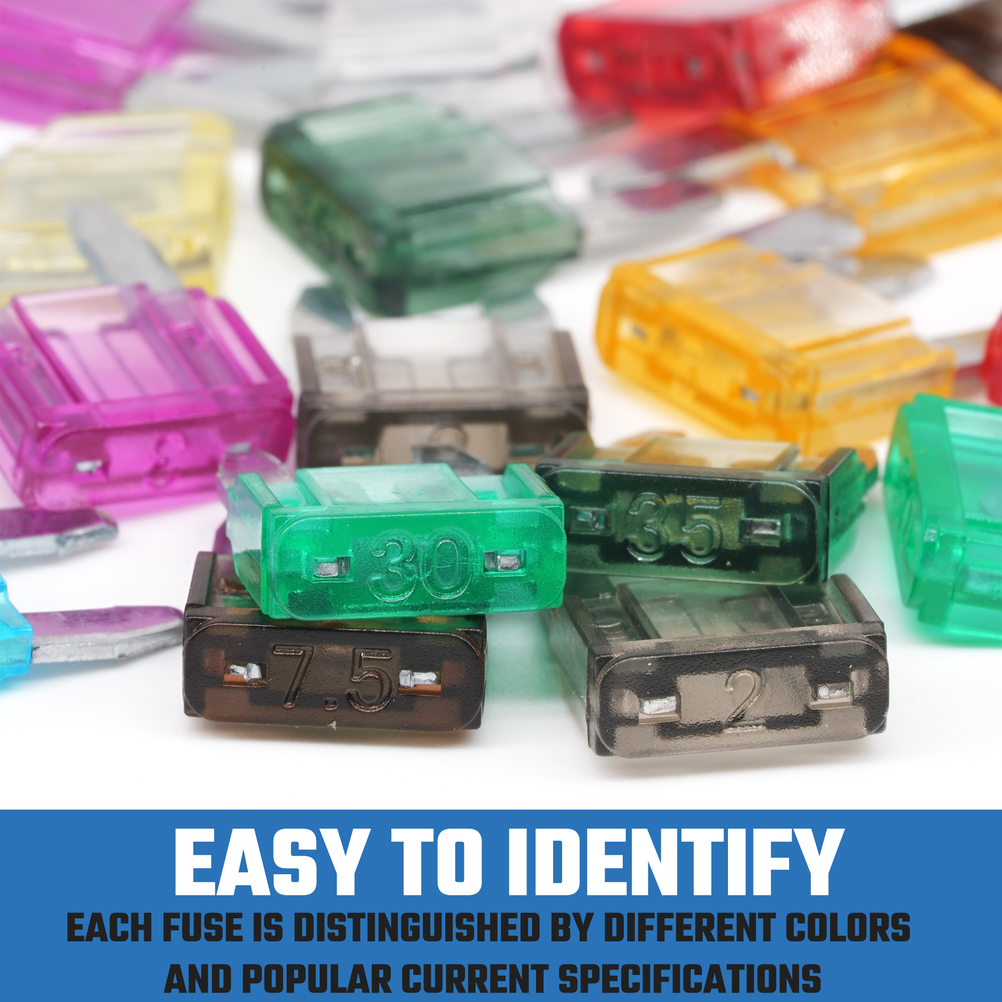 Mini Automotive Fuse Assortment Kit – 2A–35A (120-Piece)