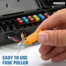 NEIKO 50503A Mini Car Fuses Assortment Set, 120pc, Fast Acting, Auto Fuses Kit, Standard Sizes, 2A, 3A, 5A, 7.5A, 10A, 15A, 20A, 25A, 30A, and 35 Amp, Marine Boat, RV, Car Fuse Kit, Fuse Puller