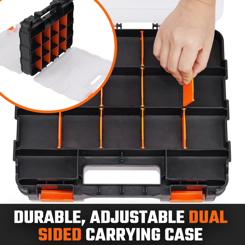 Neiko 50418A Trailer Hitch Pin Clip Set, 202 Pc O-Ring Locking Trailer Pin Clips, Zinc Plated, Steel Square Tractor, Double Line, Linch, PTO and Hairpin Cotter Pins