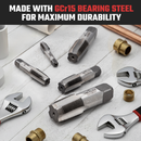 NEIKO 00930A NPT Pipe Tap Set, 5-Piece, Copper, Brass and PVC Pipe Threader 1/8"-27, 1/4"-18, 3/8"-18, 1/2"-14, 3/4"-14 NPT Pipe Threading Tool Taper Taps, Plumbing Rethreading, Thread Tapping