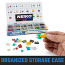 NEIKO 50505A Car Fuse Master Assortment Set, 306pc, Fast Acting, Auto Fuses Kit, Standard, Micro & Mini Sizes, 2A, 5A, 10A, 15A, 20A, 30A, and 35 Amp, Marine Boat, Automotive, RV, Car Fuse Kit