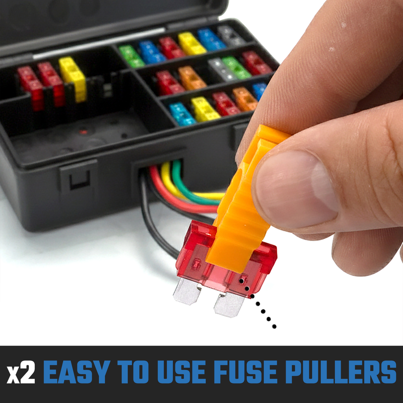 NEIKO 50502A Car Fuses Assortment Set, 140pc, Fast Acting, Auto Fuses Kit, Standard and Mini Sizes, 5A, 7.5A, 10A, 15A, 20A, 25A, and 30 Amp, Marine Boat, Automotive, RV, Car Fuse Kit, Fuse Puller