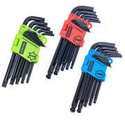 NEIKO 01104A Master Allen Wrench Set, 39 Pc Ball End Hex Key Set, Metric, Standard & Torx, SAE & MM Long Allen Keys 1.27mm to 10mm & 0.05” to 3/8 Inch and T5 to T50, Black Oxide Chrome Vanadium