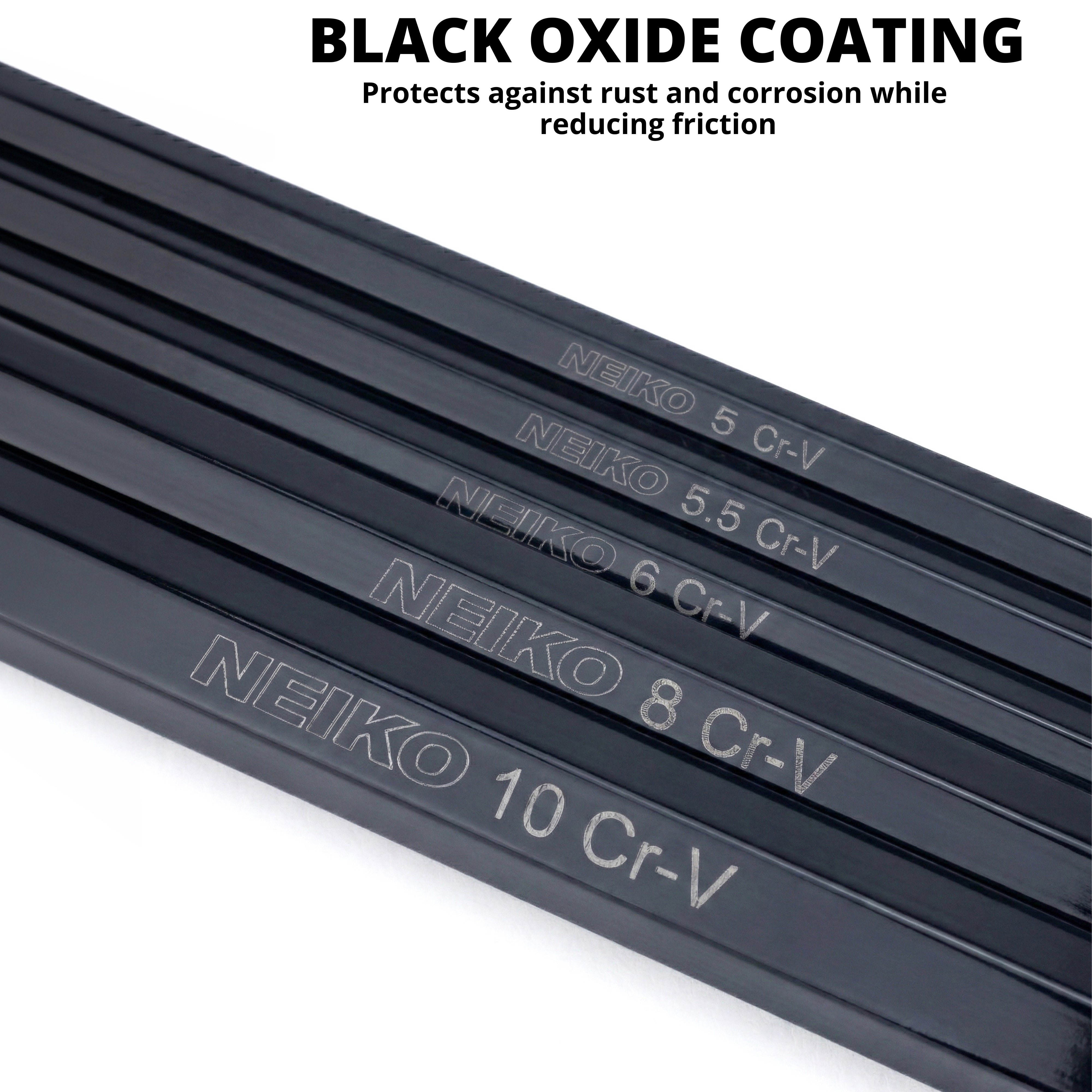 NEIKO 01104A Master Allen Wrench Set, 39 Pc Ball End Hex Key Set, Metric, Standard & Torx, SAE & MM Long Allen Keys 1.27mm to 10mm & 0.05” to 3/8 Inch and T5 to T50, Black Oxide Chrome Vanadium