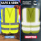 NEIKO 54068A Safety Vest, Size XX-Small for Kids, High Visibility Vest with Reflective Strips, Neon Yellow Vest, Zipper Front, Reflective Vest For Men and Women, Work Vest, Security Vest and Hi Vis