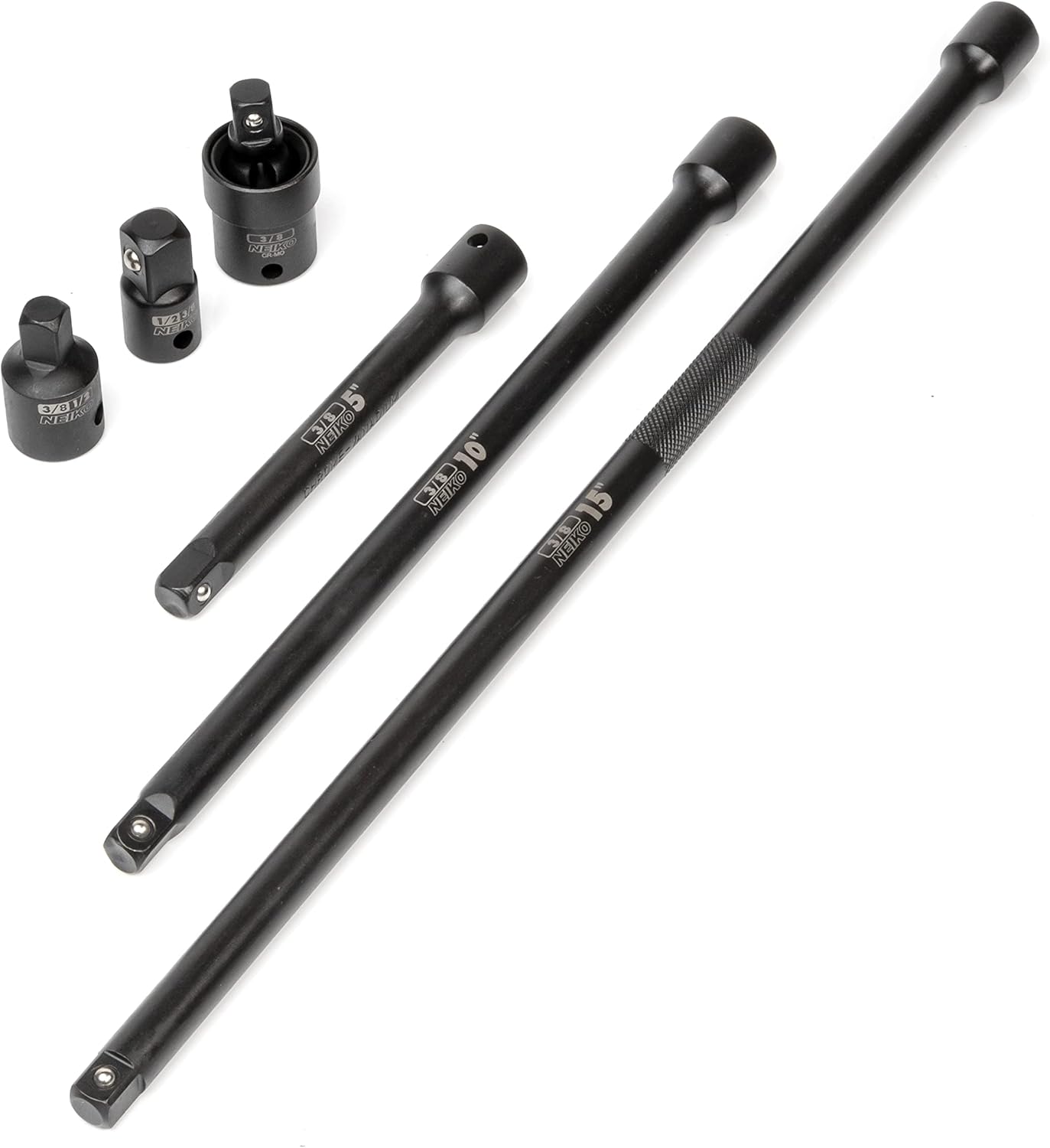 3/8” Drive Impact Extension & Adapter Set – 5”, 10” & 15” (6-Piece)
