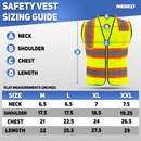 Neiko 53989A Unisex High Visibility Safety Vest, 3 Pockets and Zipper Neon Construction Vest, Neon Yellow, Safety Vest for Men and Women, Adult Safety Vest