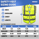 Neiko 53994A Large Ultra Reflective Safety Vest with Reflective Stripes & Zipper, Visibility Strips on Neon Yellow for Emergency, Safety Vest for Men and Women, Adult Safety Vest