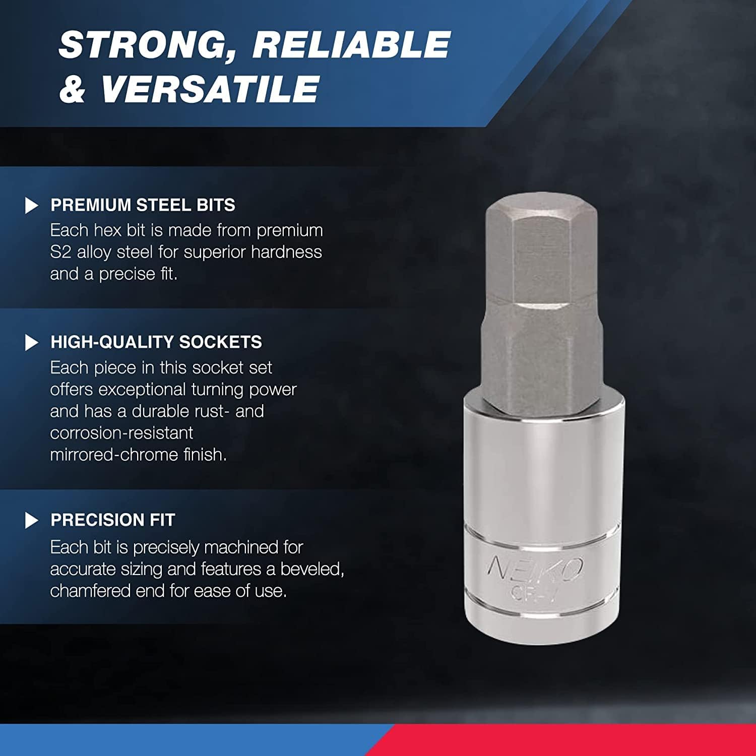 Master Allen Hex Bit Socket Set – SAE & Metric, S2 Steel (33-Piece)