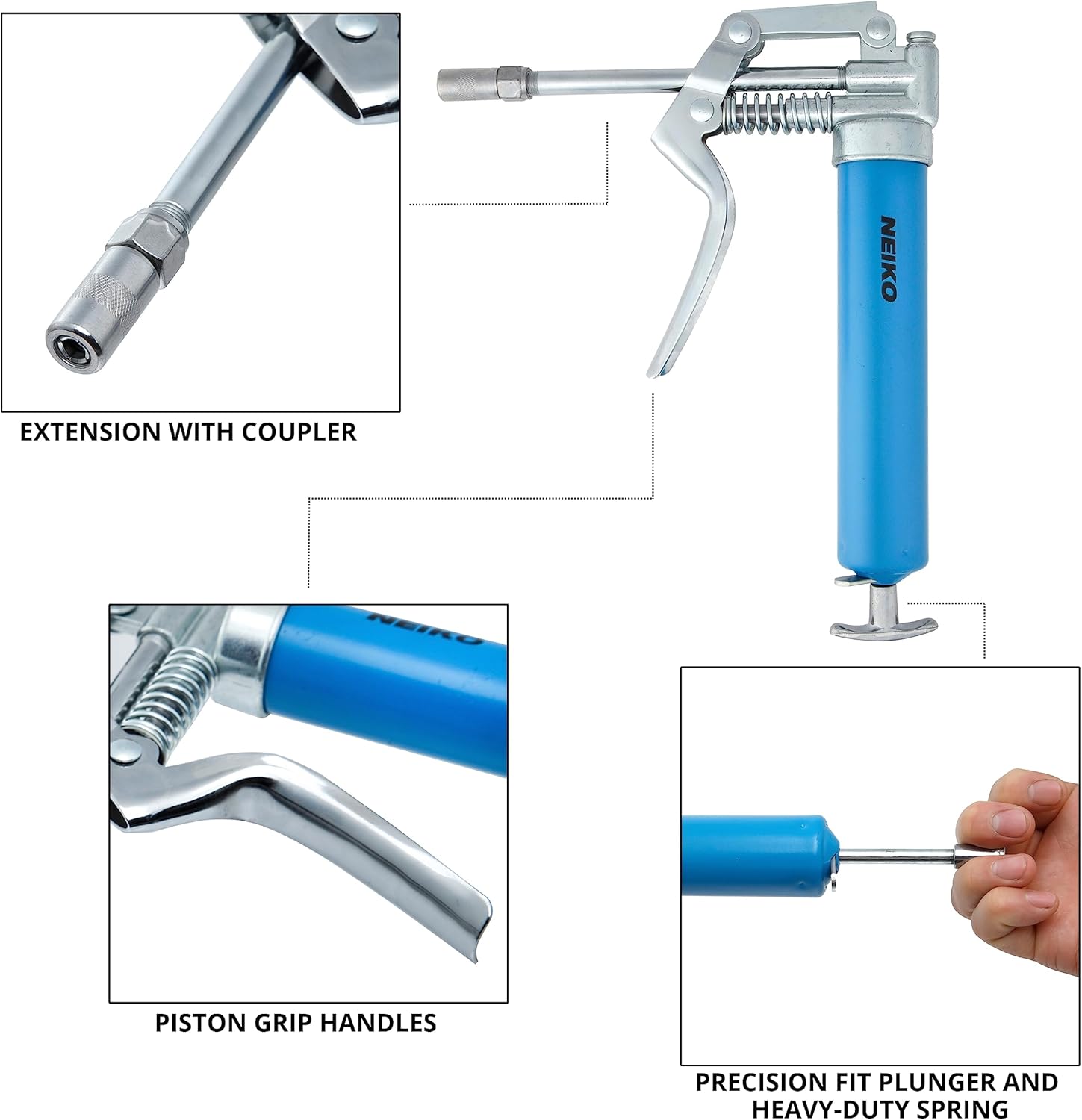 Mini Grease Gun – 4,500 PSI, Pistol Grip (3 oz Cartridge)