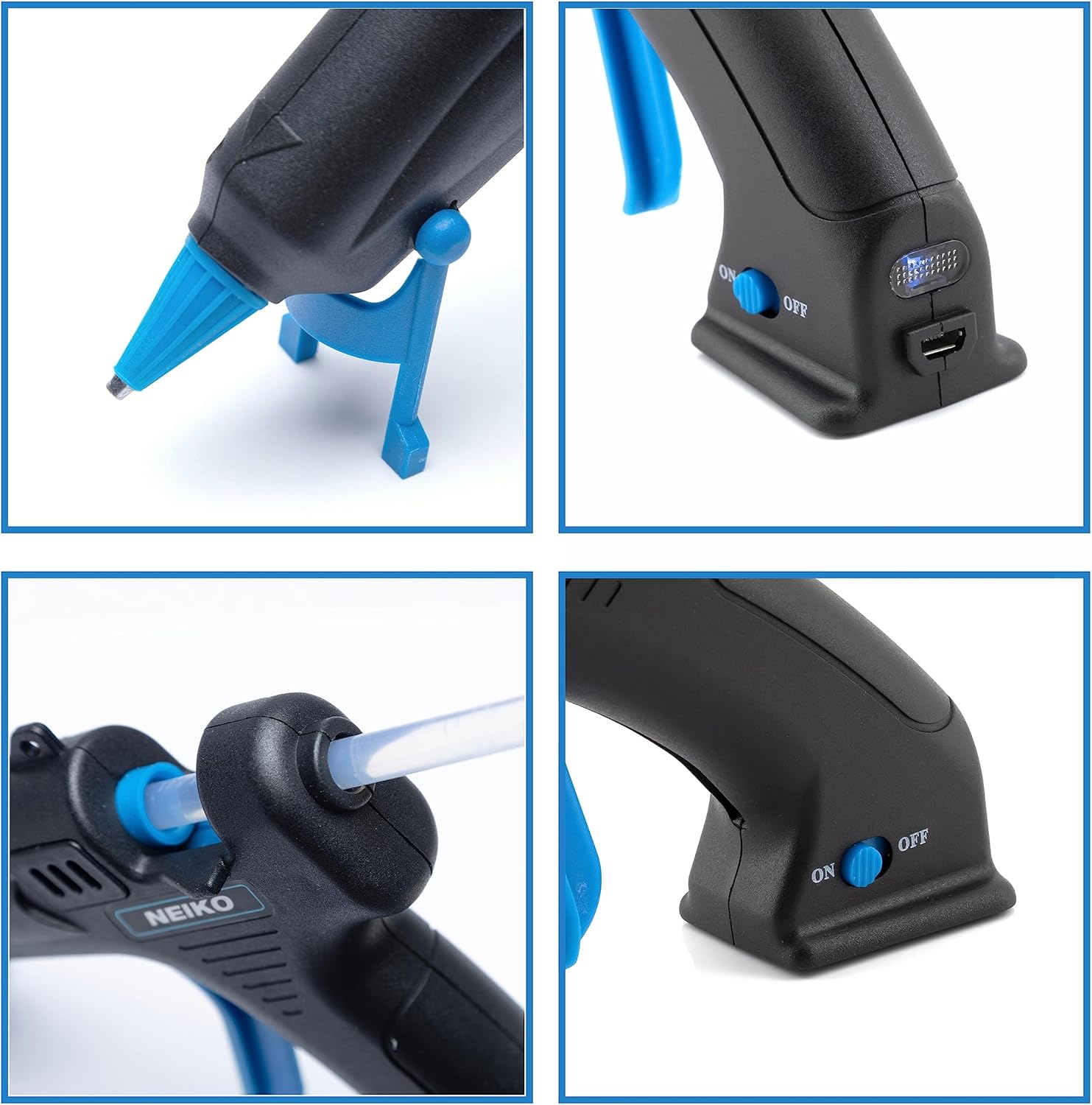 Cordless Mini Glue Gun – 15W Rechargeable, USB Charging