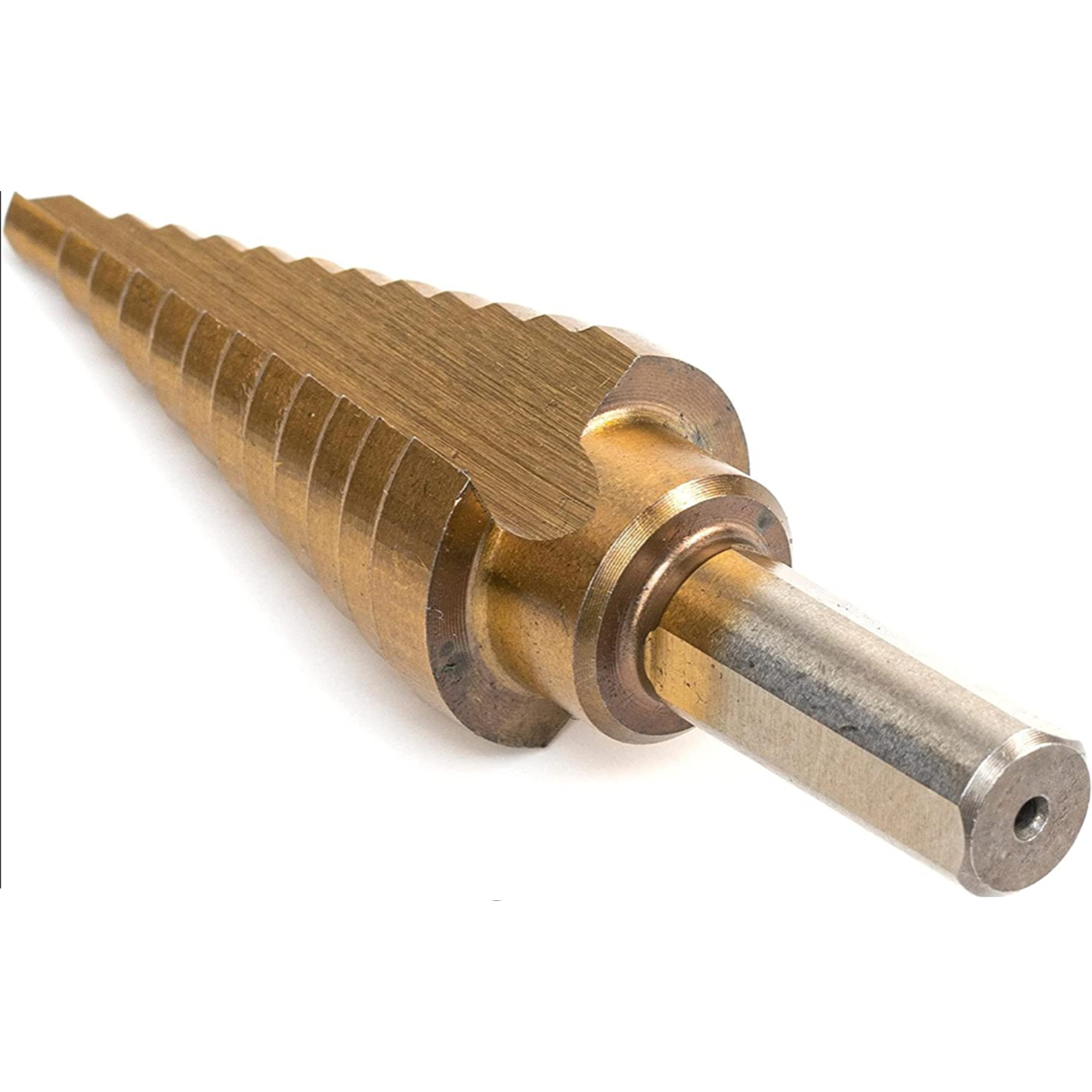 Titanium Step Drill Bit — 10 Sizes, 3/16"–7/8", HSS Alloy Steel