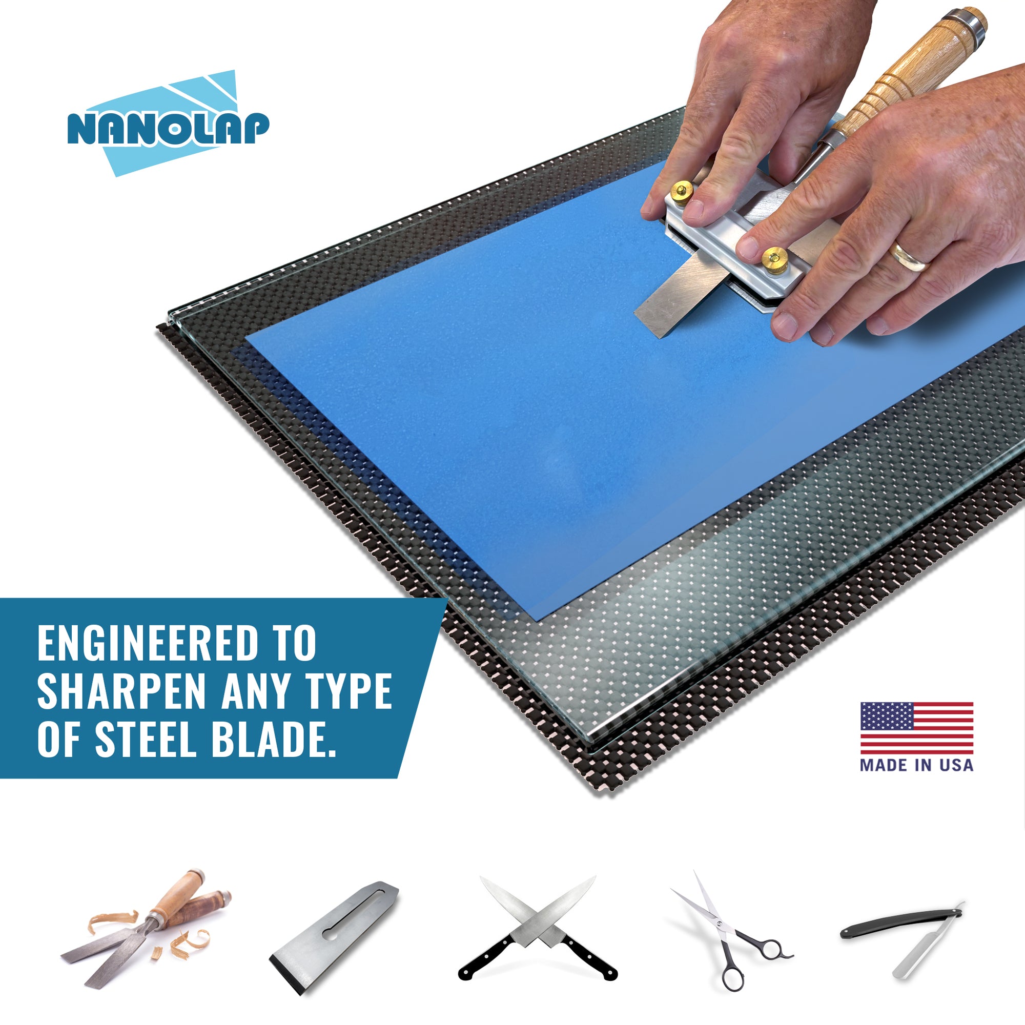 NANOLAP PSA Lapping Film Pressure Sensitive Adhesive Polishing Paper (7-Piece)