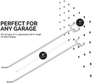 NEIKO 53104A 8” Pegboard Hook Organizer Kit | 50 Pack | Hanging Hooks Set for Garage Organization | Great for Wall Hanging and Shelving, Tool Storage, Craft Organizing