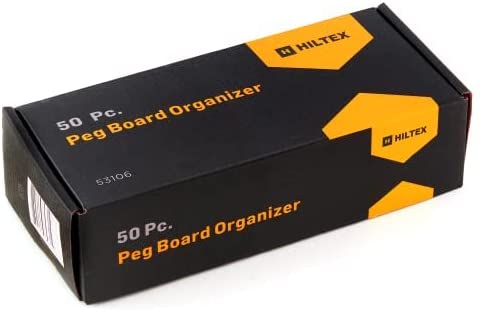 Pegboard Hook Assortment — Heavy-Duty Hardened Steel, 12 Hook Styles (50-Piece)