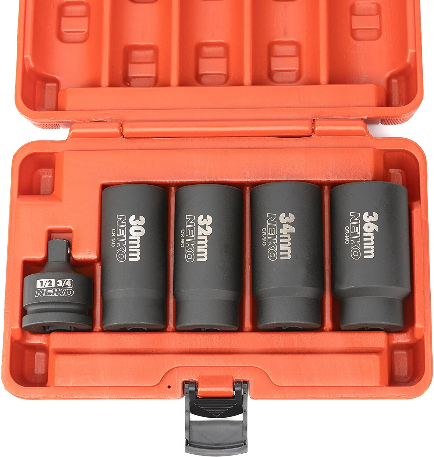 12 Point Socket Set 1/2” Drive, Lug Nut Remover, Spindle Nut Socket, Axle Nut Socket Set (5-Piece)