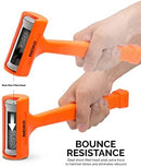 NEIKO 02849A 4 Lb Dead Blow Hammer, Neon Orange | Unibody Molded | Checkered Grip | Spark and Rebound Resistant