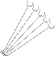 8" Pegboard Hooks — Heavy-Duty, Nickel-Plated Hardened Steel (50-Pack)