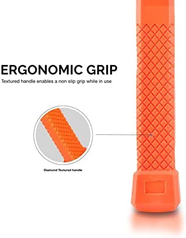 NEIKO 02846A 1 LB Dead Blow Hammer, Neon Orange I Unibody Molded | Checkered Grip | Spark and Rebound Resistant