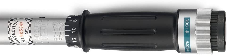 Neiko PRO 03709B 1/2-Inch-Drive Torque Wrench, 25-Inch Adjustable Click Torque Wrench, Made with Chrome Vanadium CrV Steel, SAE