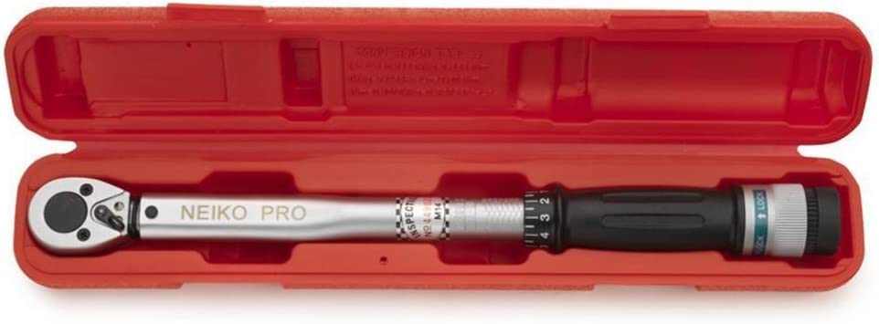 3/8" Torque Wrench, 3/8” Drive SAE, 15-80 Ft-Lb, 14” Length, Adjustable Click Torque Wrench