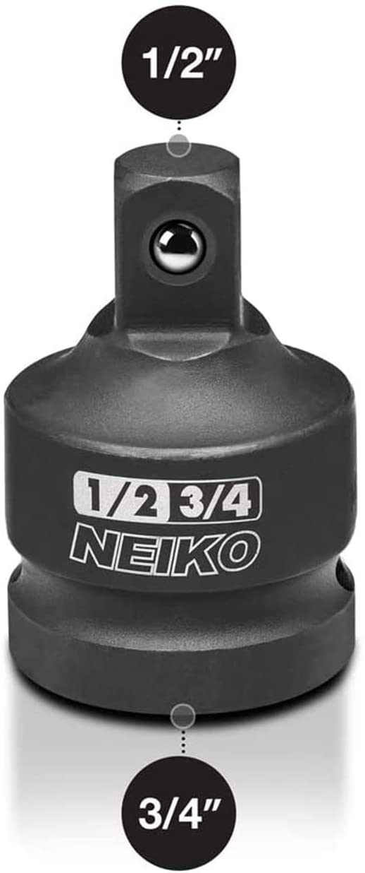 NEIKO 30237A 3/4" Female to 1/2" Male Impact Adapter | Socket Adapter Reducer | For Use with Impact Guns/Wrenches, Breaker Bars or Ratchets