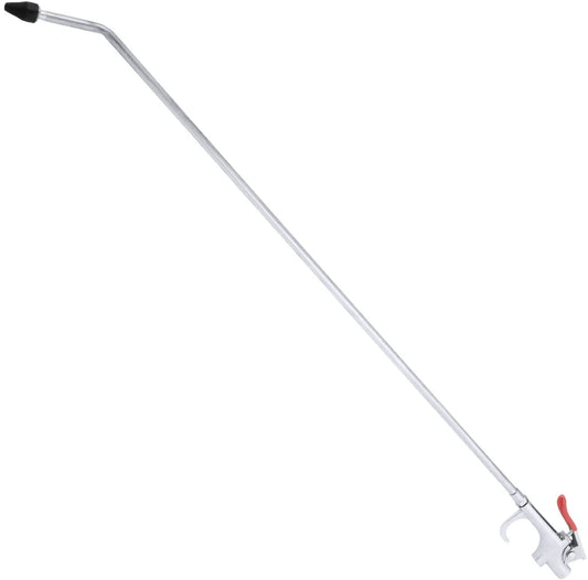 HILTEX 31111 Long Reach Pneumatic Air Blow Gun | 24” Length | 1/4" NPT Air Inlet | Angled Aluminum Nozzle with Pistol Grip Trigger | Rubber Tip