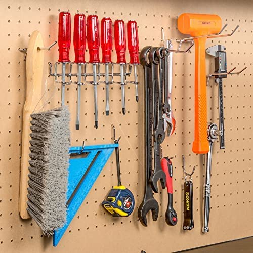 Pegboard Hook Assortment — Heavy-Duty Hardened Steel, 12 Hook Styles (50-Piece)