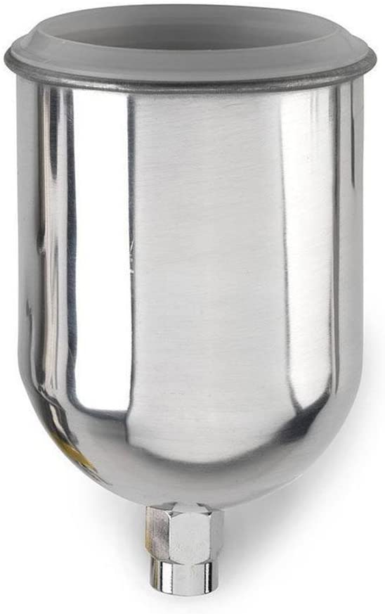 HVLP Gravity-Feed Spray Gun — 1.7 mm Nozzle, 600 cc Cup, Air Gauge
