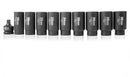 NEIKO 02531A 10 Piece 12 Point Socket Set 1/2” Drive, Lug Nut Remover, Spindle Nut Socket, Axle Nut Socket Set, Metric 29-39mm Socket 1/2 Drive Impact Set, Cr-Mo Impact Adapter, 3/4" -1/2” Reducer