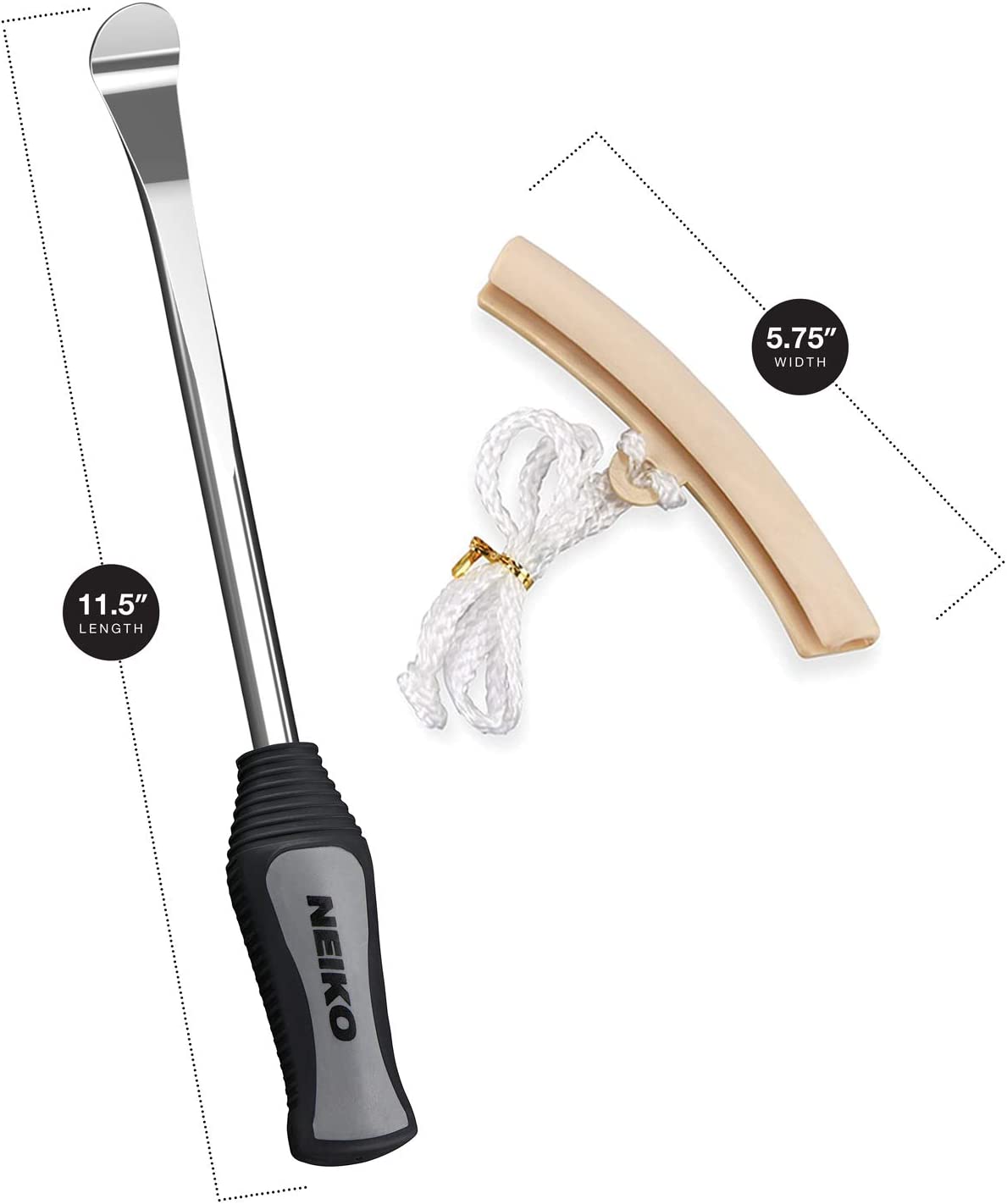 Tire Spoon Levers, Repair Tool Kit, 11 1/2" Hardened Steel Irons (5-Piece)