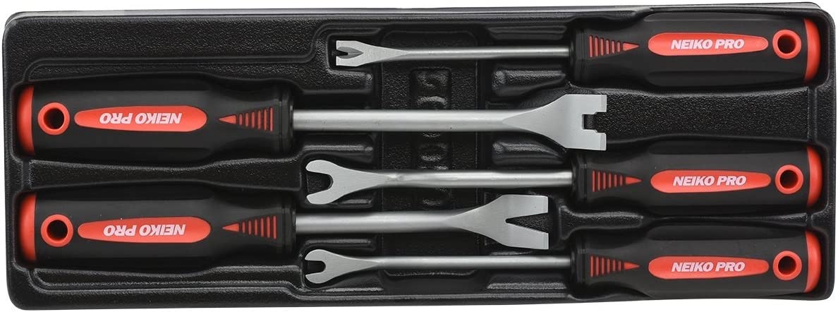 Auto Trim Panel Removal Tool Set — SVCM Steel, Soft Grip (5-Piece
