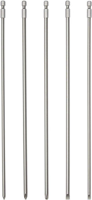 Extra Long Bit Set Cr-V Steel, 12" Length Phillips & Slotted Screwdriver Bits ,1/4" Hex Shank (5-Piece)
