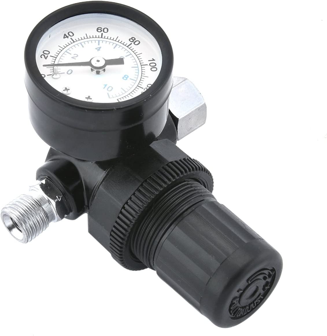 HVLP Gravity-Feed Spray Gun — 1.5 mm Nozzle, 600 cc Cup, Air Gauge
