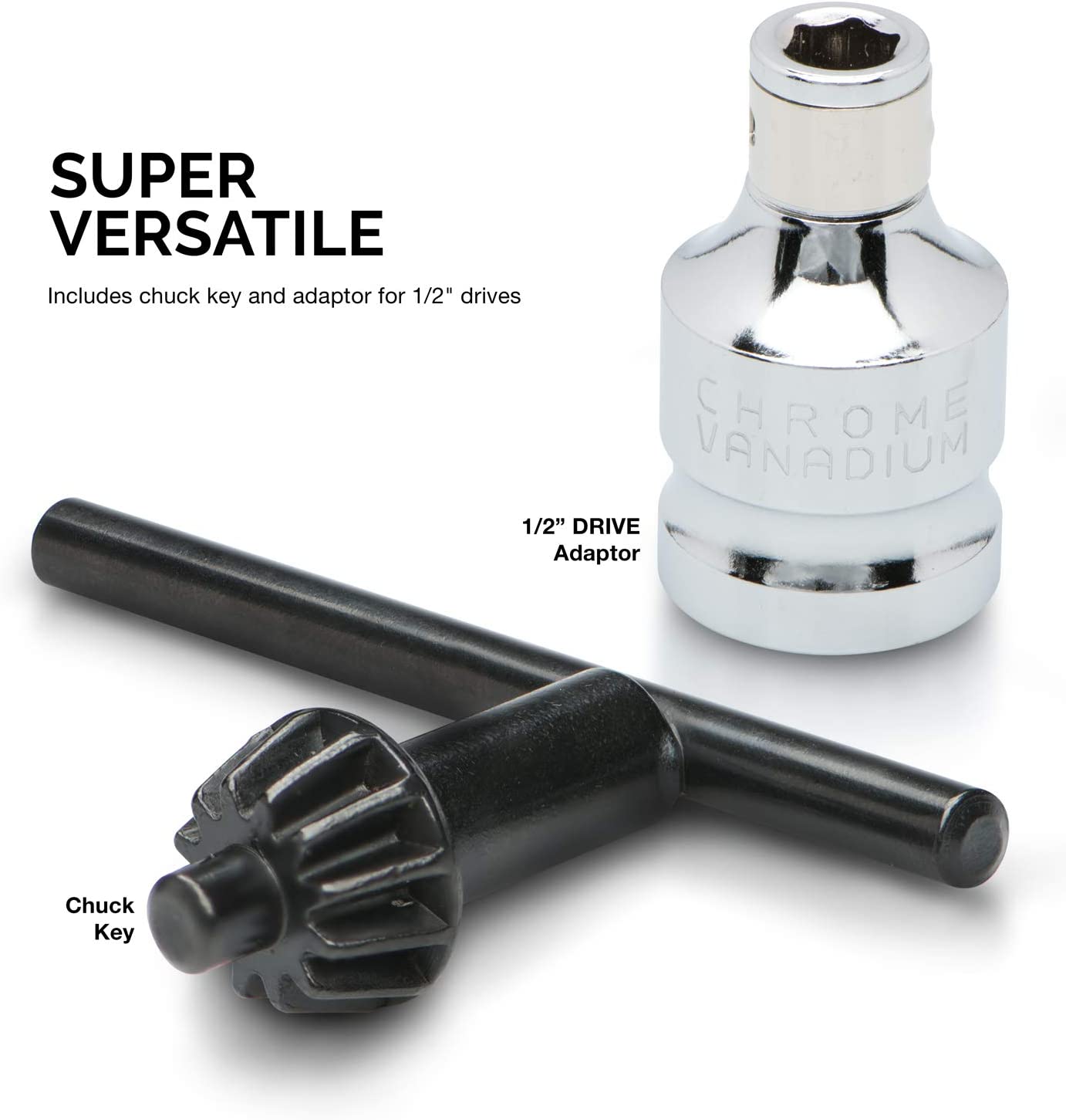 3/8” Drill Chuck Adapter, Chuck Drill for Impact Drivers with 1/4 Inch Quick Change Shank