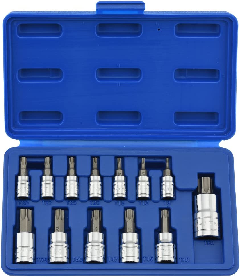 NEIKO 10071A 13-Piece Torx Bit Socket Set, S2 and Cr-V Steel, 1/4-Inch ...