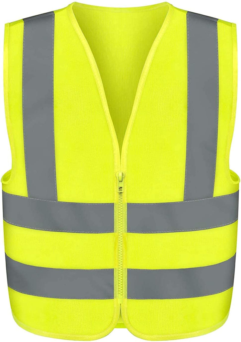 NEIKO 53949A High Visibility Safety Vest with Reflective Strips | Size XXX-Large | Neon Yellow Color | Zipper Front | For Emergency, Construction and Safety Use