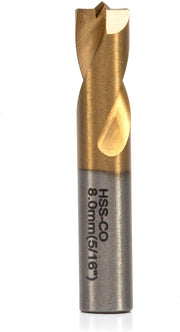 Spot Weld Drill Bits, High Speed Cobalt Steel with Titanium Coating, 8mm (5/16")