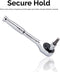 Neiko 03073A 1/4-Inch-Drive Ratchet Wrench, 5 1/2-Inch Cr-V Steel Body, 72-Tooth Ratcheting Mechanism, Quick-Release Ratchet with Teardrop Head