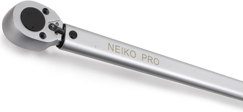 NEIKO PRO 03710B 3/4-Inch-Drive Adjustable SAE Torque Wrench with Torque Click Settings of 100–700 Foot-Pound, Made with CrV Steel, 48-Inch Length