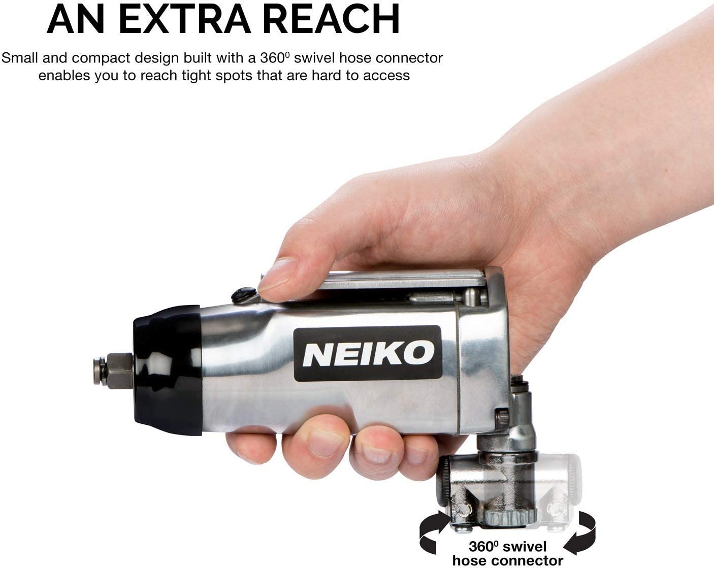 3/8" Drive Butterfly Air Impact Wrench — 75 Ft-Lb, 10,000 RPM