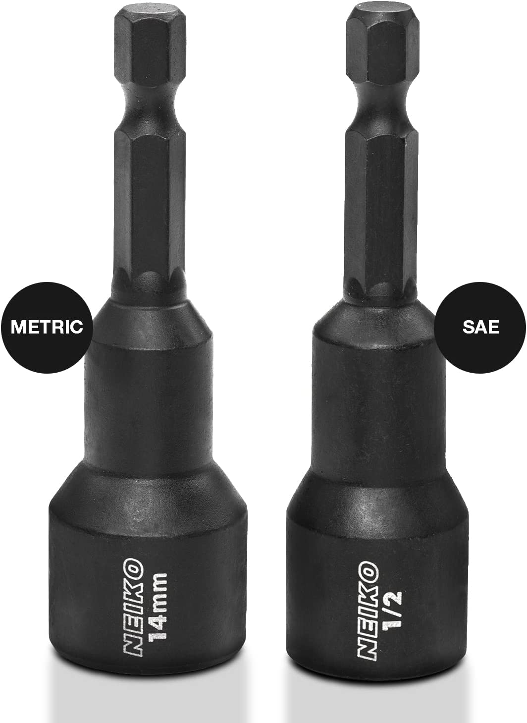 Magnetic Hex Impact Nut Driver Set Driver Bit Set for Drill, Cr-V Steel (12-Piece)