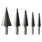 Metric Titanium Step Drill Bit Set — HSS, 4–35 mm (5-Piece)