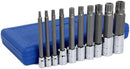 NEIKO 10054A XZN Triple Square Spline Bit Socket Set | Extra Long 4” | 4mm to 18mm | 10-Piece Set | S2 and Cr-V Steel