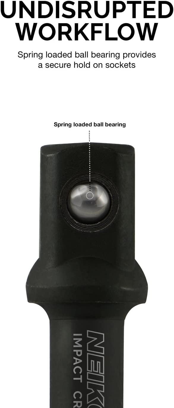 Impact Socket Adapter & Magnetic Bit Holder Set 1/4" Hex Shank with 1/4, 3/8, 1/2" Drives (4-Piece)