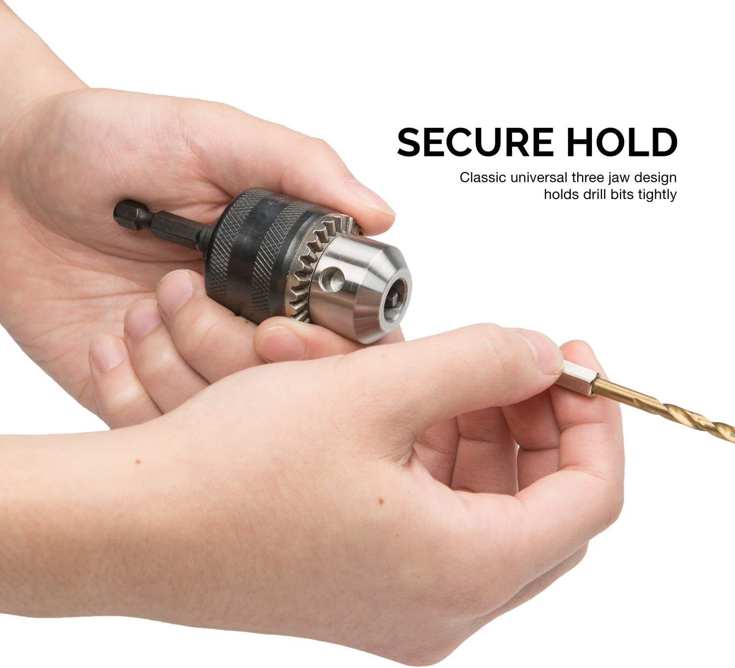 3/8” Drill Chuck Adapter, Chuck Drill for Impact Drivers with 1/4 Inch Quick Change Shank