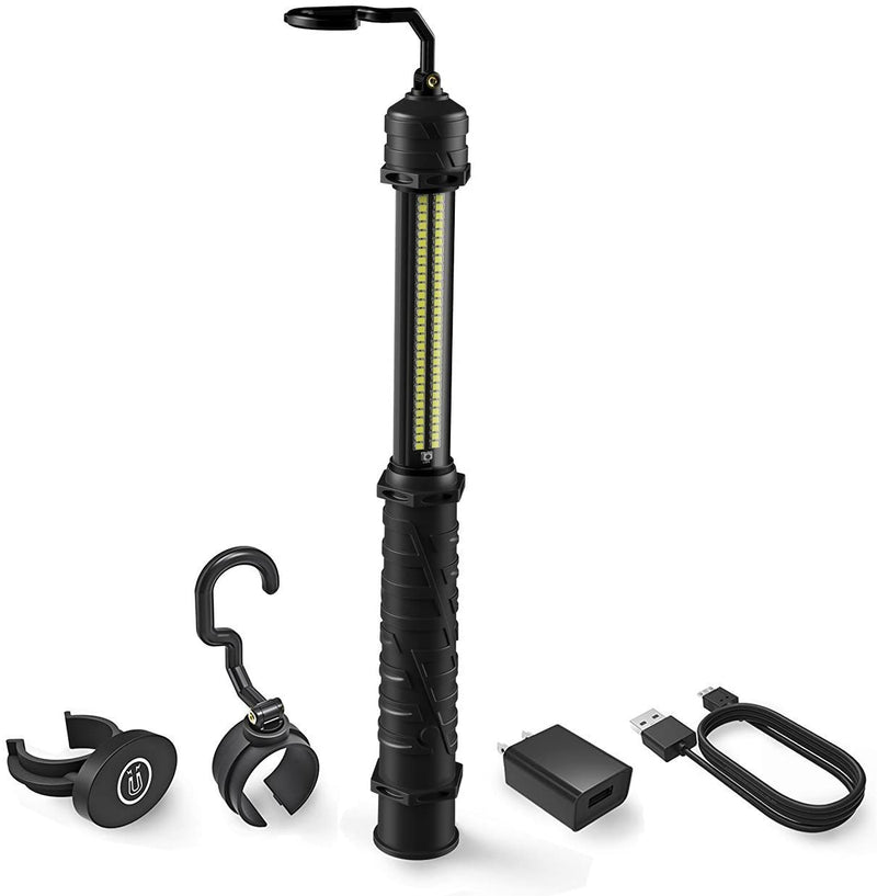 NEIKO 40464A Cordless LED Work Light, Multipurpose Portable Light with 350 Lumens, 5 Hours of Run Time, and 4,000-mAh Rechargeable Li-Ion Battery