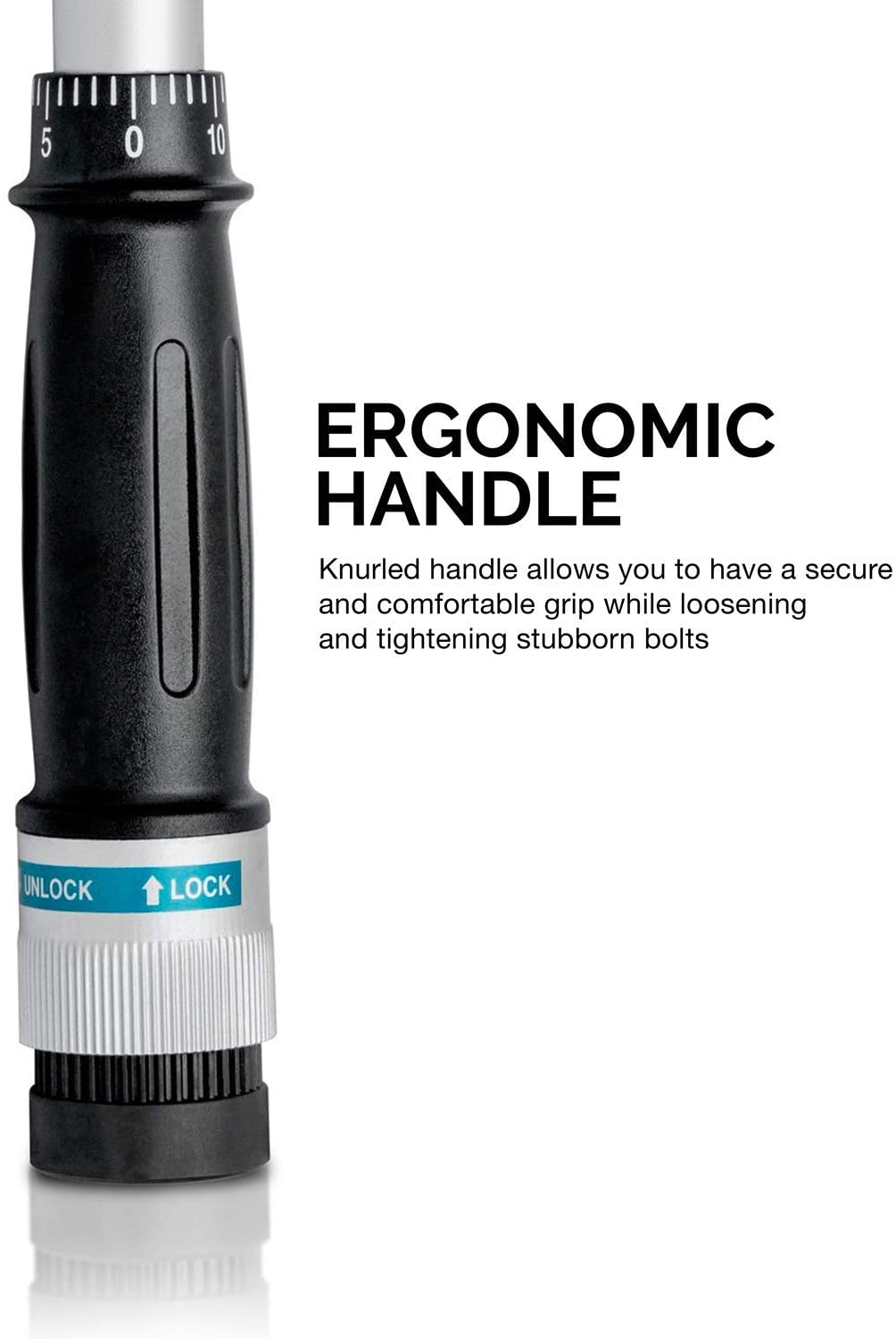 NEIKO PRO 03710B 3/4-Inch-Drive Adjustable SAE Torque Wrench with Torque Click Settings of 100–700 Foot-Pound, Made with CrV Steel, 48-Inch Length
