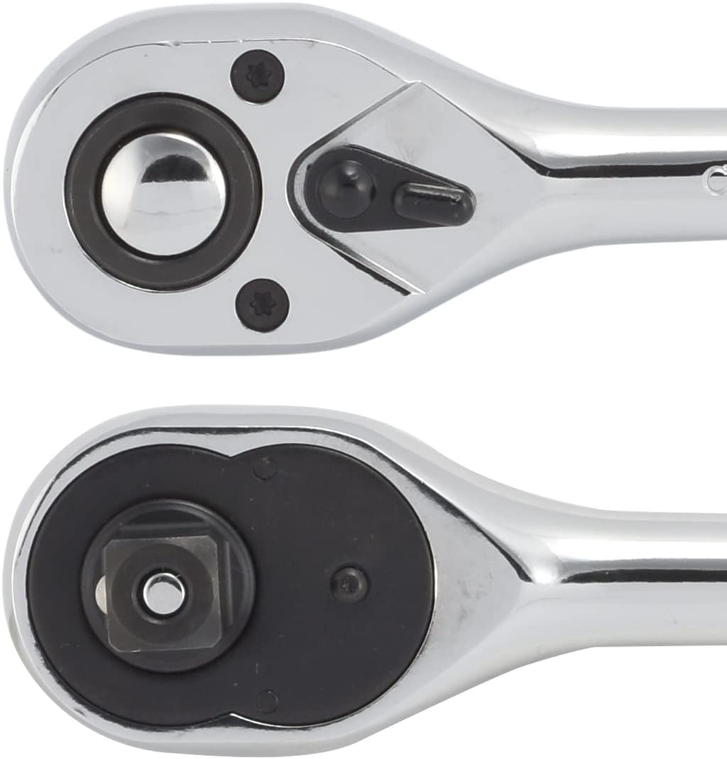 1/2 Inch Ratchet Wrench, 72-Tooth Reversible Ratchet, Quick Release 1/2 Drive Ratchet